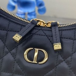 Replica Christian Dior Miss Caro Diorling Mini Bag With Chain Black Fake