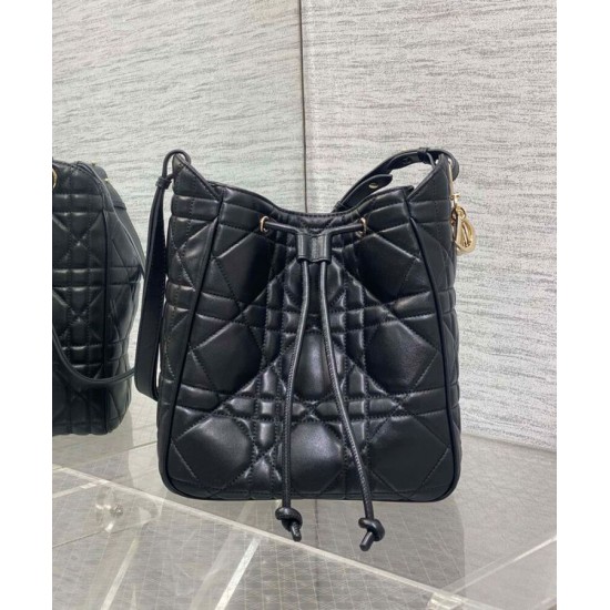 Replica Christian Dior Medium D-Motion Bag Black Replica Christian Dior Medium D-Motion Bag Black