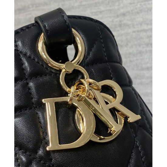Replica Christian Dior Medium D-Motion Bag Black Replica Christian Dior Medium D-Motion Bag Black