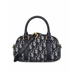 Replica Christian Dior D-Vibe East-West Nano Bag Dark Blue Fake
