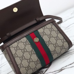Replica Gucci Ophidia Mini Shoulder Bag 838481 Dark Coffee Clone