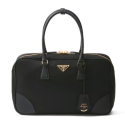 Replica Prada Re-Edition 1980 Large Re-Nylon Saffiano Double Handle Bag Black Fake