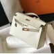 Replica Hermes Kelly Pochette Bag In White Epsom Leather Clone Replica Hermes Kelly Pochette Bag In White Epsom Leather Clone