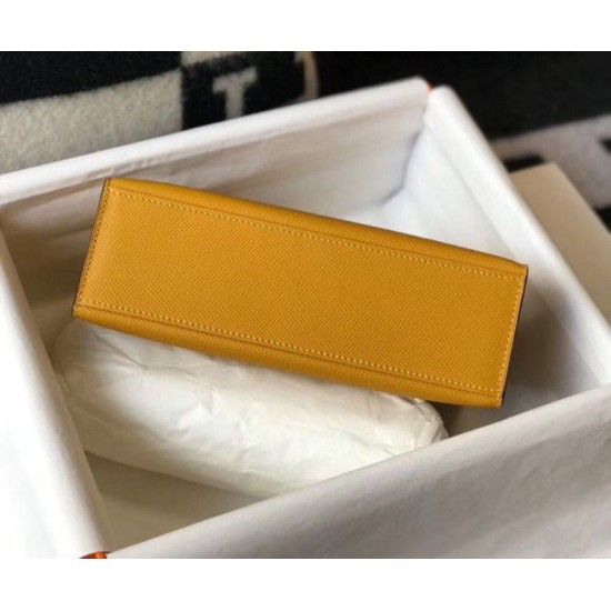 Replica Hermes Kelly Pochette Bag In Yellow Epsom Leather Clone Replica Hermes Kelly Pochette Bag In Yellow Epsom Leather Clone