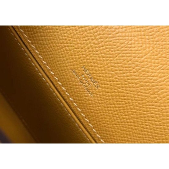 Replica Hermes Kelly Pochette Bag In Yellow Epsom Leather Clone Replica Hermes Kelly Pochette Bag In Yellow Epsom Leather Clone
