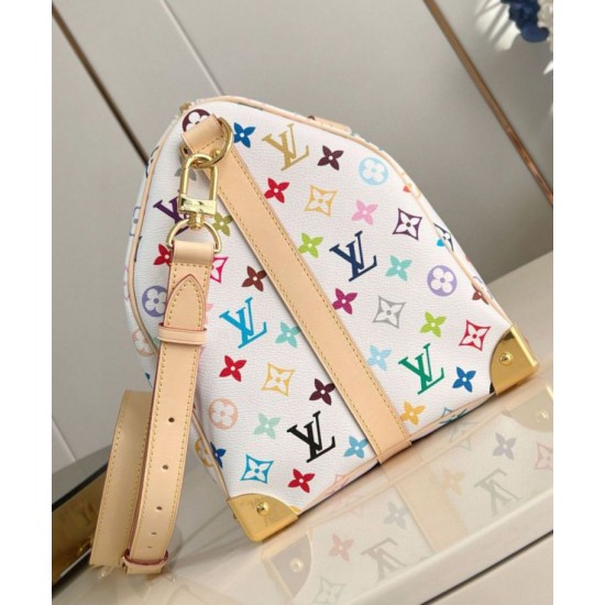 Replica Louis Vuitton LV x TM Keepall Bandouliere 45 Bag in Monogram Multicolored Canvas M13742 Fake Replica Louis Vuitton LV x TM Keepall Bandouliere 45 Bag in Monogram Multicolored Canvas M13742 Fake