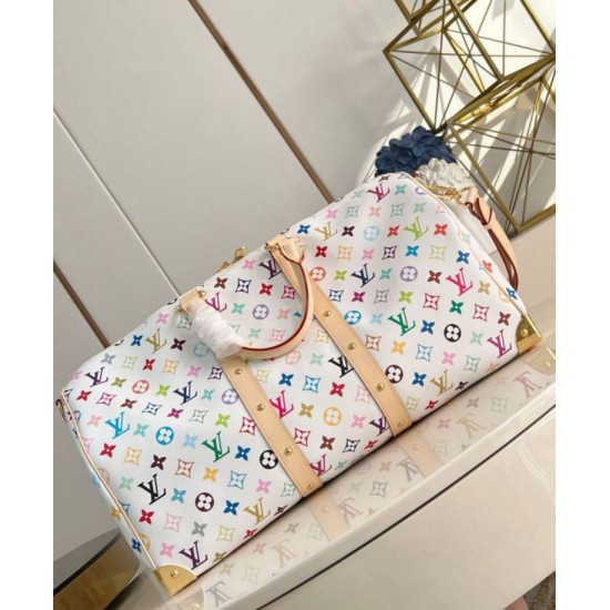 Replica Louis Vuitton LV x TM Keepall Bandouliere 45 Bag in Monogram Multicolored Canvas M13742 Fake Replica Louis Vuitton LV x TM Keepall Bandouliere 45 Bag in Monogram Multicolored Canvas M13742 Fake
