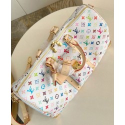 Replica Louis Vuitton LV x TM Keepall Bandouliere 45 Bag in Monogram Multicolored Canvas M13742 Fake Replica Louis Vuitton LV x TM Keepall Bandouliere 45 Bag in Monogram Multicolored Canvas M13742 Fake