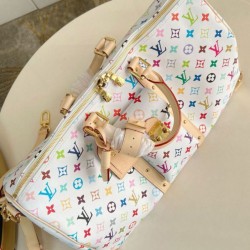 Replica Louis Vuitton LV x TM Keepall Bandouliere 45 Bag in Monogram Multicolored Canvas M13742 Fake
