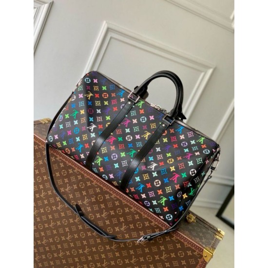 Replica Louis Vuitton LV x TM Keepall Bandouliere 50 in Monogram Multicolored Canvas M13745 Fake Replica Louis Vuitton LV x TM Keepall Bandouliere 50 in Monogram Multicolored Canvas M13745 Fake