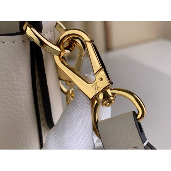 Replica Louis Vuitton Lock and Walk Bag in White Grained Leather M24638 Fake Replica Louis Vuitton Lock and Walk Bag in White Grained Leather M24638 Fake