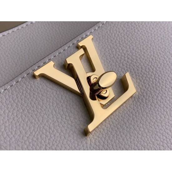 Replica Louis Vuitton Lock and Walk Bag in White Grained Leather M24638 Fake Replica Louis Vuitton Lock and Walk Bag in White Grained Leather M24638 Fake