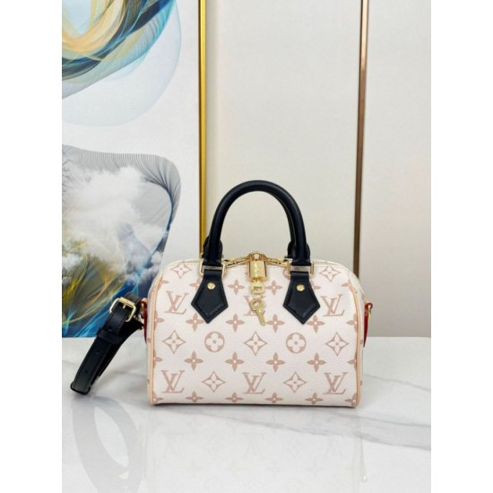 Replica Louis Vuitton Speedy Bandouliere 20 Bag in Monogram Dune Canvas M46906 Fake Replica Louis Vuitton Speedy Bandouliere 20 Bag in Monogram Dune Canvas M46906 Fake
