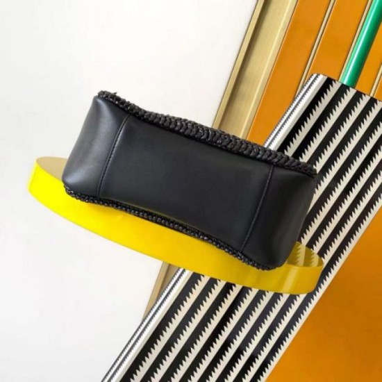 Replica Saint Laurent Le 5 À 7 Supple Small Shoulder Bag in Black Raffia Clone Replica Saint Laurent Le 5 À 7 Supple Small Shoulder Bag in Black Raffia Clone