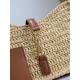 Replica Saint Laurent Le 5 À 7 Hobo Mini Bag in Natural Raffia Fake Replica Saint Laurent Le 5 À 7 Hobo Mini Bag in Natural Raffia Fake