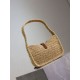 Replica Saint Laurent Le 5 À 7 Hobo Mini Bag in Natural Raffia Fake Replica Saint Laurent Le 5 À 7 Hobo Mini Bag in Natural Raffia Fake