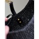 Replica Saint Laurent Le 5 À 7 Hobo Mini Bag in Black Raffia Fake Replica Saint Laurent Le 5 À 7 Hobo Mini Bag in Black Raffia Fake