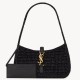 Replica Saint Laurent Le 5 À 7 Hobo Mini Bag in Black Raffia Fake Replica Saint Laurent Le 5 À 7 Hobo Mini Bag in Black Raffia Fake