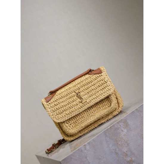Replica Saint Laurent Niki Mini Bag in Natural Raffia Clone Replica Saint Laurent Niki Mini Bag in Natural Raffia Clone