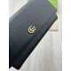 Replica Gucci Bi-color GG Marmont continental wallet 456116 Black Fake