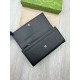 Replica Gucci Bi-color GG Marmont continental wallet 456116 Black Fake