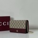 Replica Gucci GG Marmont wallet on chain 497985 Red Fake