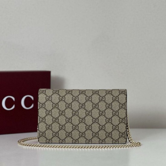 Replica Gucci GG Marmont wallet on chain 497985 Red Fake