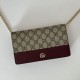 Replica Gucci GG Marmont wallet on chain 497985 Red Fake