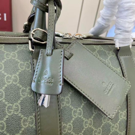 Replica Gucci GG Monogram medium Men duffle bag 792074 Green Fake