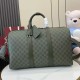 Replica Gucci GG Monogram medium Men duffle bag 792074 Green Fake
