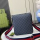Replica Gucci GG Monogram small Men messenger bag 792082 Black Fake