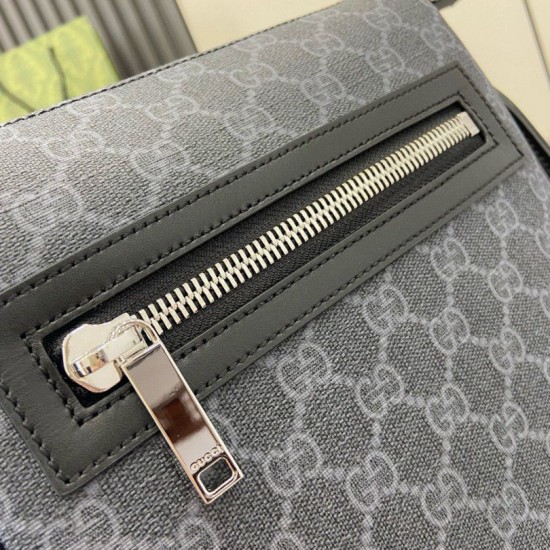 Replica Gucci GG Monogram small Men messenger bag 792082 Black Fake