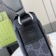 Replica Gucci GG Monogram small Men messenger bag 792082 Black Fake