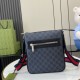 Replica Gucci GG Monogram small Men messenger bag 792082 Black Fake