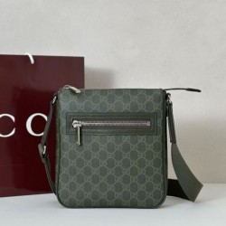 Replica Gucci GG Monogram small Men messenger bag 792082 Green Fake