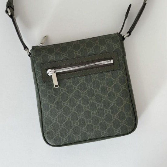 Replica Gucci GG Monogram small Men messenger bag 792082 Green Fake
