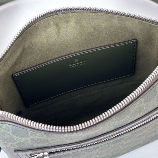 Replica Gucci GG Monogram small Men messenger bag 792082 Green Fake