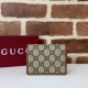 Replica Gucci GG Emblem small wallet 820692 Brown Fake