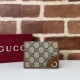 Replica Gucci GG Emblem small wallet 820692 Brown Fake
