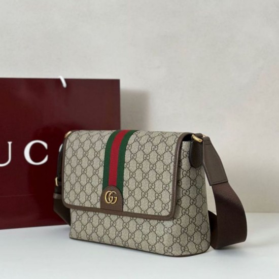 Replica Gucci Ophidia medium Men Messenger bag 834467 Brown Fake