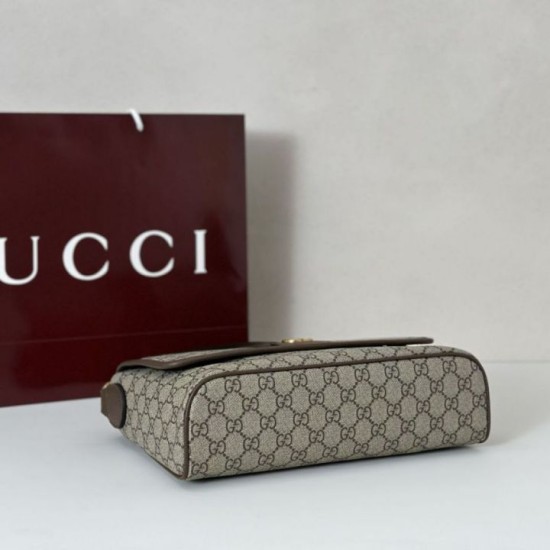 Replica Gucci Ophidia medium Men Messenger bag 834467 Brown Fake