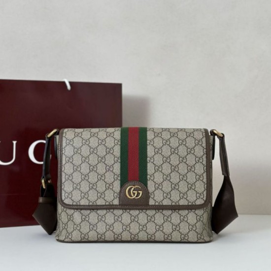 Replica Gucci Ophidia medium Men Messenger bag 834467 Brown Fake