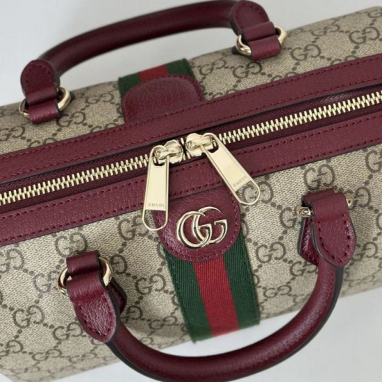 Replica Gucci Ophidia medium boston bag 836825 Red Fake