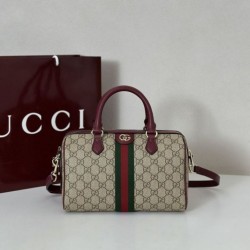Replica Gucci Ophidia medium boston bag 836825 Red Fake