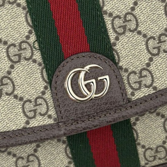 Replica Gucci Ophidia small top handle bag 836843 Brown Fake