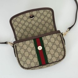 Replica Gucci Ophidia small top handle bag 836843 Brown Fake