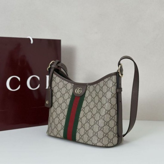 Replica Gucci Ophidia small shoulder bag 836872 Brown Fake
