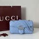 Replica Gucci GG Marmont medium shoulder bag 837267 Blue Fake