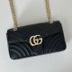 Replica Gucci GG Marmont medium shoulder bag 837267 Black Fake