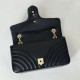 Replica Gucci GG Marmont medium shoulder bag 837267 Black Fake